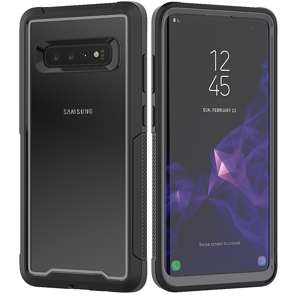 Galaxy S10+ (Plus) Clear Dual Defense Case (Gray)